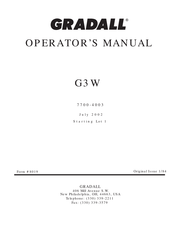 Gradall G3W Operator's Manual