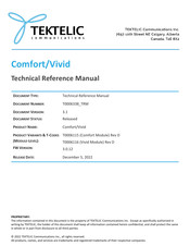 TEKTELIC Communications COMFORT Technical Reference Manual