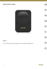 Tannoy CPA 5 Quick Start Manual