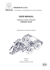 Pronar TD218 User Manual