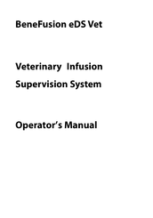Mindray BeneFusion eDS Vet Operator's Manual