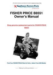 Fisher-Price Power Wheels Kawasaki KFX Ninja Owner's Manual With Assembly Instructions