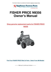 Fisher-Price HOT WHEELS N9356 Owner's Manual With Assembly Instructions