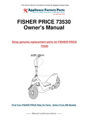 Fisher-Price 73530 Owner's Manual With Assembly Instructions