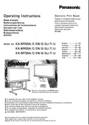 Panasonic Panaboard KX-BP735C Operating Instructions Manual
