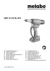 Metabo NMP 18 LTX BL M10 Original Instructions Manual