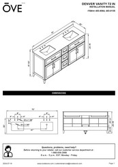 OVE DENVER 483-8135 Installation Manual
