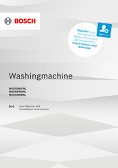 Bosch WGE03408NL User Manual And Installation Instructions