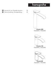 Hans Grohe Vivenis 110 75020 9 Series Instructions For Use And Assembly Instructions