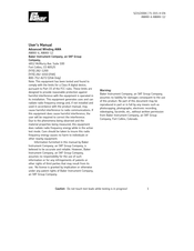 Baker AWAIV-12 User Manual