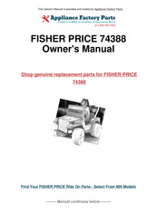Fisher-Price POWER WHEELS Barbie SPORT Jeep Wrangler Owner's Manual With Assembly Instructions