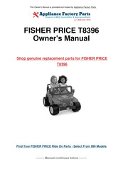 Fisher-Price POWER WHEELS Barbie Jammon' Jeep WRANGLER Owner's Manual With Assembly Instructions