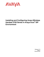 Avaya 3700 Series Installing And Configuring