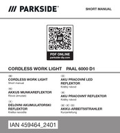 Parkside PAAL 6000 D1 Short Manual