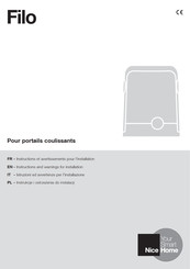 Nice Filo Instructions And Warnings For Installation