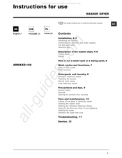 Hotpoint Ariston ARMXXD 109 Instructions For Use Manual