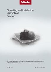 Miele F 2902 Vi Operating And Installation Instructions
