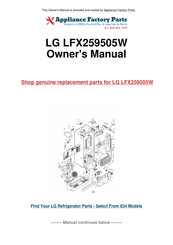 LG LFX259505W User Manual