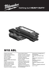 Milwaukee M18 ABL Original Instructions Manual