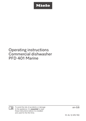 Miele PFD 401 U Operating Instructions Manual