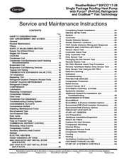 Carrier WeatherMaker 50FCQ 28 Series Service And Maintenance Instructions