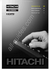 Hitachi 32LD8600A Instructions For Use Manual