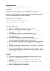Manson Engineering Industrial HCS-3400 Manual