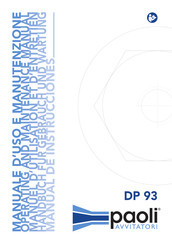 Paoli Avvitatori DP 93 Operating And Maintenance Manual
