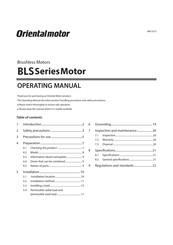Oriental motor BL2M5120KCP-GF Operating Manual