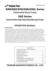 Tsurumi Pump KRD47.5 Operation Manual