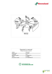 Kverneland 9032 Operator's Manual