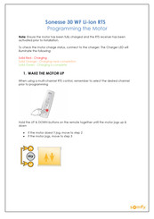 SOMFY SONESSE 30 WF RTS LI-ION Programming Manual