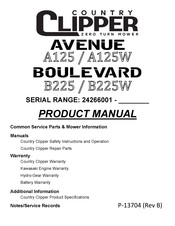 Country Clipper Boulevard B225W Product Manual