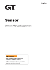 GT Sensor Carbon 2022 Owner's Manual Supplement