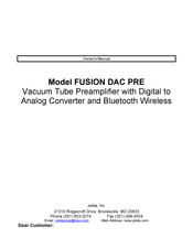 Jolida FUSION DAC PRE Owner's Manual