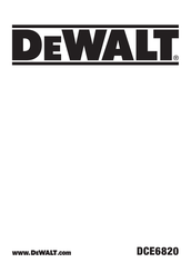DeWalt DCE6820 Original Instructions Manual