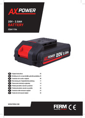 Ferm AX POWER CDA1154 Original Instructions Manual