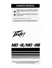 Peavey MD-III Owner's Manual