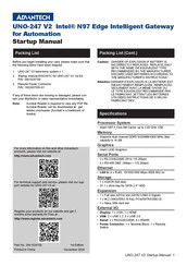 Advantech UNO-247 V2 Startup Manual