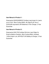 GreenWorks G24LT28 Operator's Manual