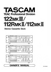 Teac Tascam 112MKII Owner's Manual