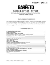 Barreto 20TKD Operator's Manual