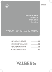 VALBERG WF 1014 A-10 W180C Instructions For Use Manual