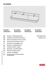 KWC 3600004027 Installation And Operating Instructions Manual