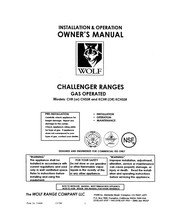 Wolf CHALLENGER CHSSR Installation & Operation Owner's Manual