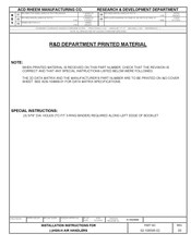 Rheem RHCLA2 Series Installation Instructions Manual