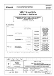 molex CLIK-Mate 1.5 Dual Series User Manual