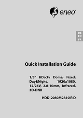 Eneo HDD-2080M2810IR D Quick Installation Manual