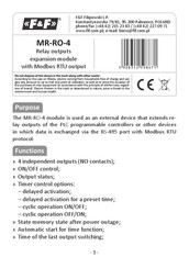 F&F MR-RO-4 Manual
