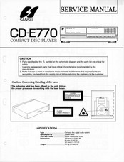 Sansui CD-E770 Service Manual